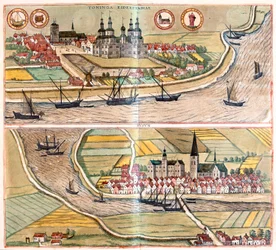 Tönning und Husum, Deutschland (Stich)