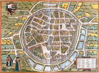 Stadtplan von Freiberg (Fribergum Misinae), Deutschland