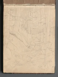 Album mit Ansichten von Rom und Umgebung, Landschaftsstudien, Seite 01a: Römische Landschaft