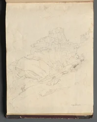 Album mit Ansichten von Rom und Umgebung, Landschaftsstudien, Seite 14a: Cervera