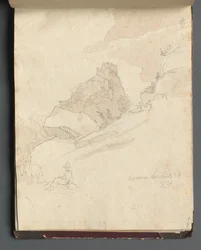 Album mit Ansichten von Rom und Umgebung, Landschaftsstudien, Seite 33a: Cervera