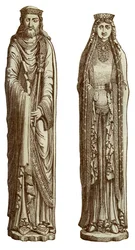 Chlodwig I. und seine Frau Chlotilde, 12. Jahrhundert, 1870