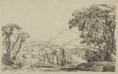 Landschaft mit Tal in den Bergen