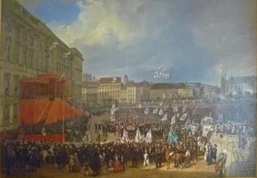 Hommage an Friedrich Wilhelm IV vor dem Berliner Stadtschloss