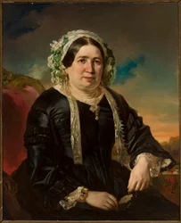Porträt einer Frau mit Haube