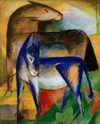 Zwei blaue Esel