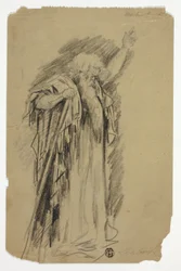 Stehender Prophet mit erhobenem Arm