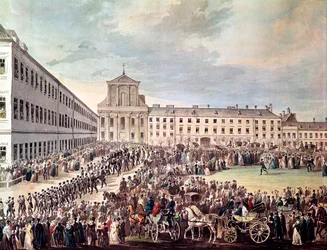 Beisetzung Ludwig van Beethovens (1770-1827) in Wien, 29. März 1827 (Detail)