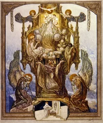 Illustration aus Dantes Göttlicher Komödie, Paradies, Gesang VIII, 1921