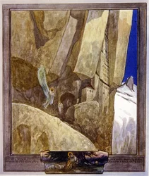 Illustration aus Dantes Göttlicher Komödie, Paradies, Gesang XXI, 1921