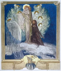 Illustration zu Dantes „Göttlicher Komödie“, Fegefeuer, 30. Gesang, 1921