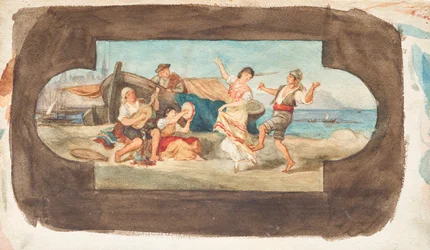 Der Tanz der Italiener (Entwurf eines Deckengemäldes)