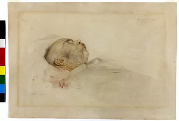 Kaiser Franz Joseph I auf dem Totenbett
