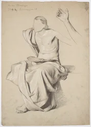 Figurenstudie zum Deckengemälde (Rezitation) im Stadttheater Reichenberg/Liberec