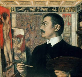 Selbstporträt im Atelier