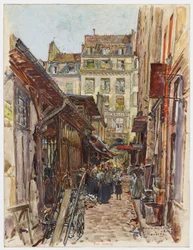Inneres des Marktes der Enfants-Rouges
