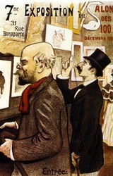 Plakat der 7. Ausstellung des Salon des 100. Dezember 1894. Paul Verlaine