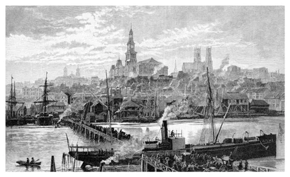 Darling Harbour, von Pyrmont, Sydney, New South Wales, Australien, 1886