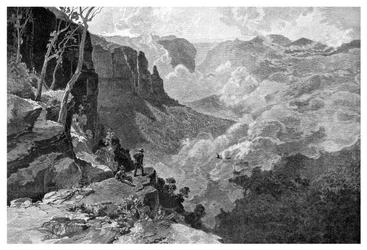 Govetts Leap, Blue Mountains, New South Wales, Australien, 1886