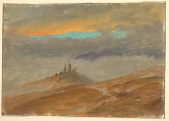 Wolkenstudie über Winterlandschaft