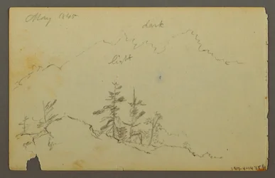Weite Landschaft mit Wolken, 1844