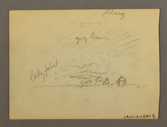 Wolkenstudie über Gebäuden, möglicherweise 1868–69