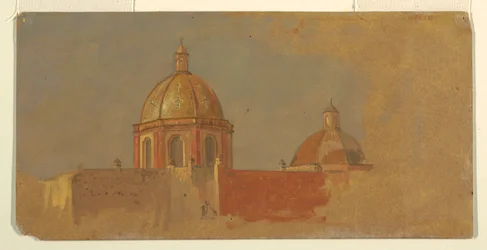 Zeichnung, Kolumbien oder Ecuador, Kirchendächer, 1853 oder 1857
