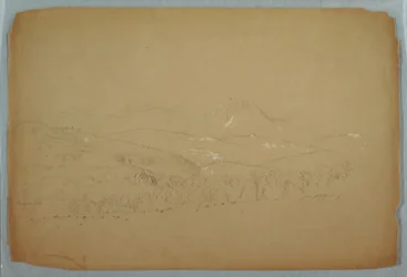 Ferne Ansicht des Katahdin vom Westen, ca. 1856