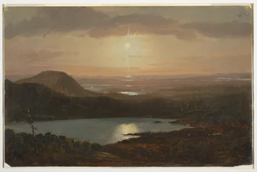 Eagle Lake von Cadillac Mountain aus gesehen, Mount Desert Island, Maine, 1850–60