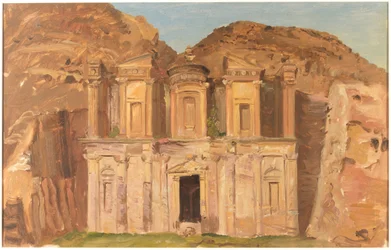 Ed Deir Felsentempel, Petra, Ende Februar 1868
