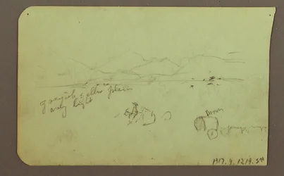 Figuren, Verso: Figur, Landschaft, 1883
