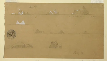 Schwebende Eisberge, 6. und 16. Juli 1859
