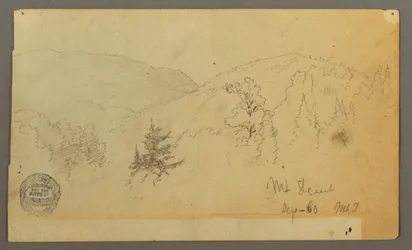 Hügel mit Bäumen, 1860