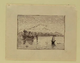 Zeichnung, Imaginäre Landschaft, ca. 1850