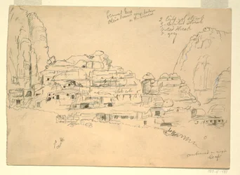 Khirbet-en-Nasara, Petra, Jordanien, 26. Februar 1868