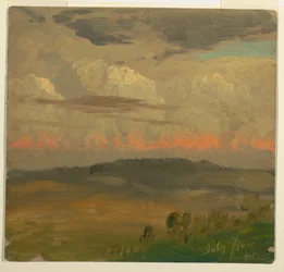 Zeichnung, Landschaft, Hudson Valley, Juli 1870