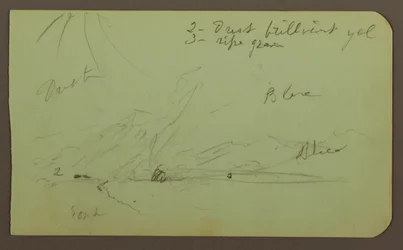 Landschaft; Rückseite: Berghang, 1883