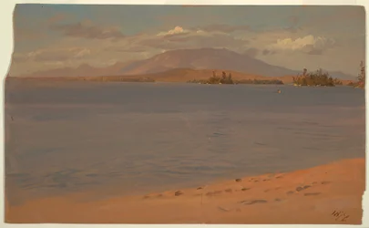 Zeichnung, Mount Katahdin vom Lake Millinocket, 1878