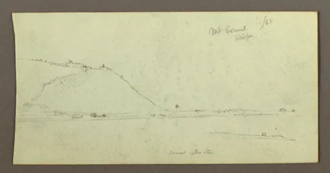 Zeichnung, Berg über Wasser, Februar möglicherweise 1868