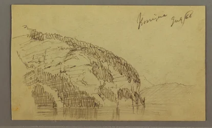 Zeichnung, Berghang, Juli 1868