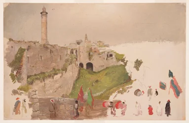 Parade beim Betreten der Stadt, Jaffa, Anfang März 1868