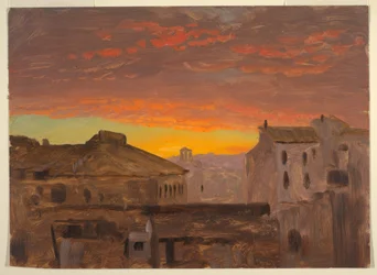 Rom, Dächer bei Sonnenuntergang, 1868–69