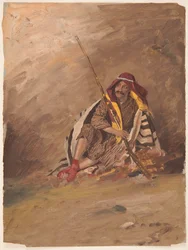 Sitzender Beduine, wahrscheinlich Februar 1868
