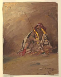 Sitzender Beduine, wahrscheinlich Februar 1868