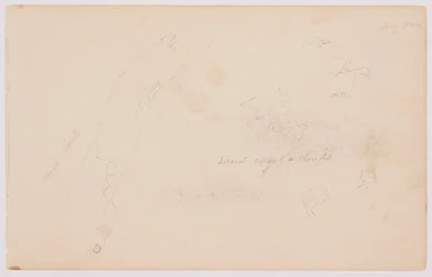 Skizzen von Wolken und toter Birke, Juli 1844