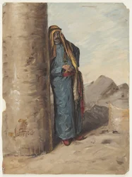 Zeichnung, Stehender Beduine, 1868