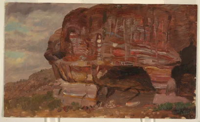 Studie eines zoomorphen Felsens, Petra, 1868