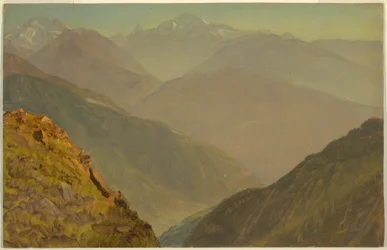 Der Watzmann und Goell, in der Nähe von Berchtesgaden, 1868