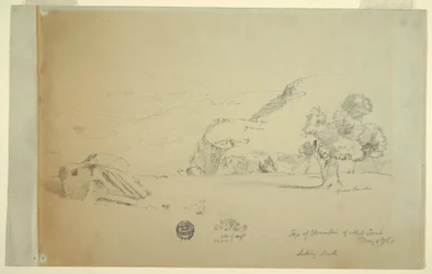 Blick vom Hügel westlich von Suk Wadi, 4. Mai 1868
