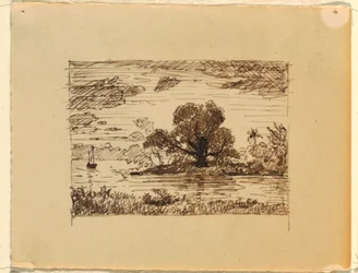 Imaginäre Flusslandschaft